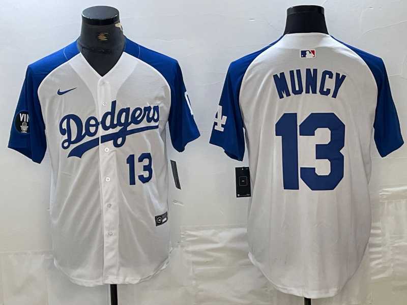 Mens Los Angeles Dodgers #13 Max Muncy Number White Blue Fashion Stitched Cool Base Limited Jersey,We sell and wholesale Mens Los Angeles Dodgers #13 Max Muncy Number White Blue Fashion Stitched Cool Base Limited Jersey on line form chian!